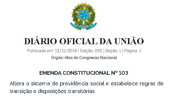 EMENDA CONSTITUCIONAL Nº 103
